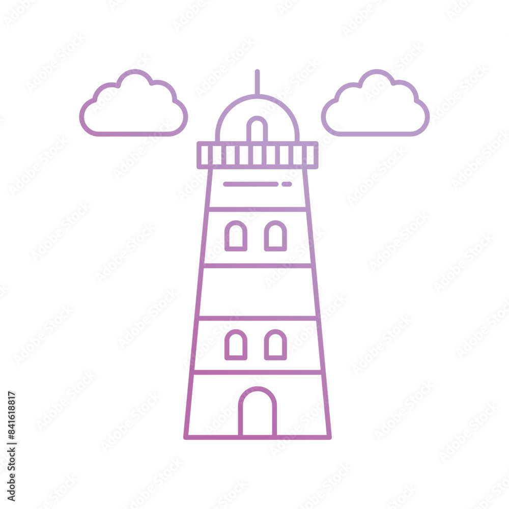 lighthouse icon with white background vector stock illustration lighthouse icon with white background vector stock illustration