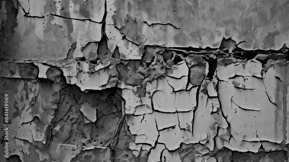 Obraz premium Immerse yourself in the enigmatic allure of this black old wall design, featuring a dark abstract pattern. The vintage texture and gothic elements create a sophisticated and mysterious backdrop