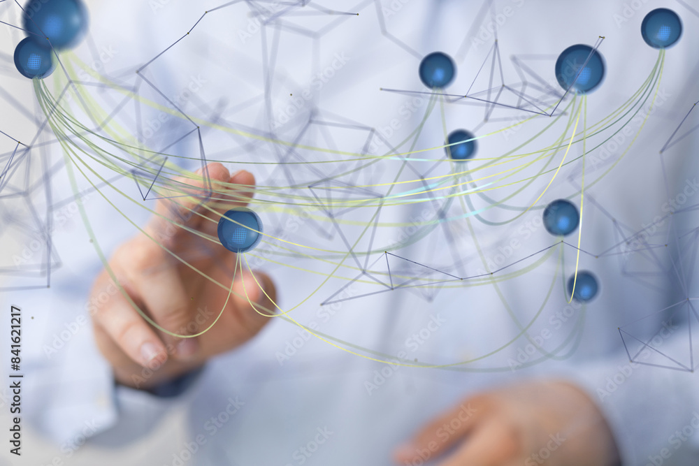 Digital technology background. Network connection dots and lines. - neural network exposure digital Digital technology background. Network connection dots and lines. - neural network exposure digital