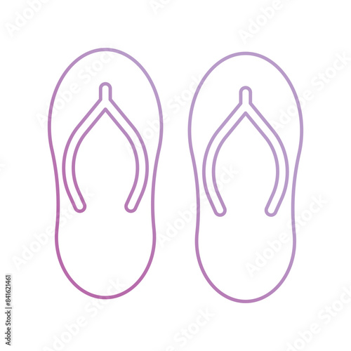 flip flops icon with white background vector stock illustration