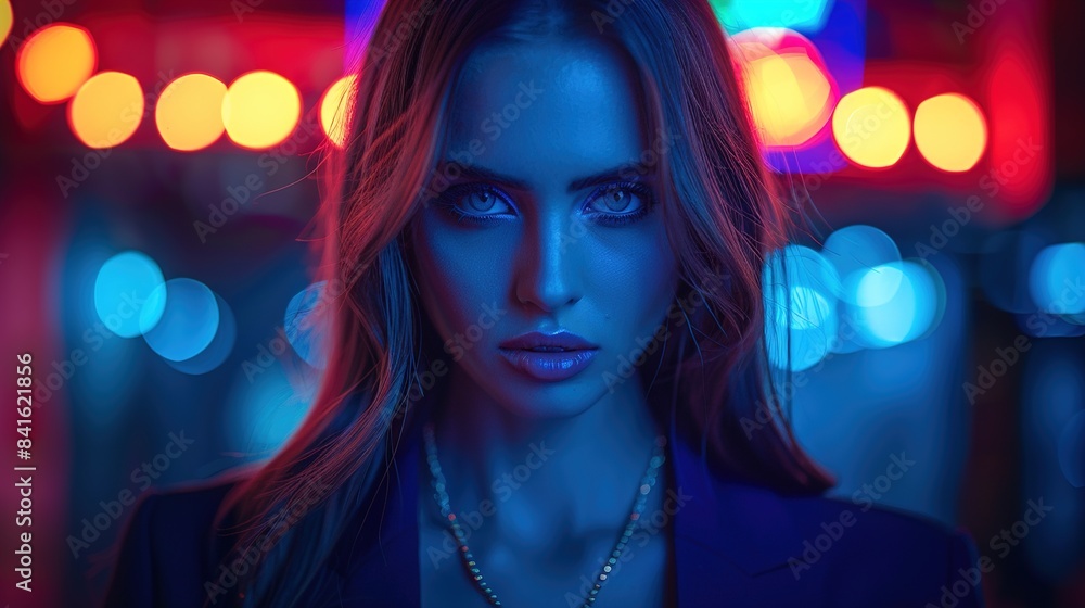 portrait of a person in a nightclub portrait of a person in a nightclub