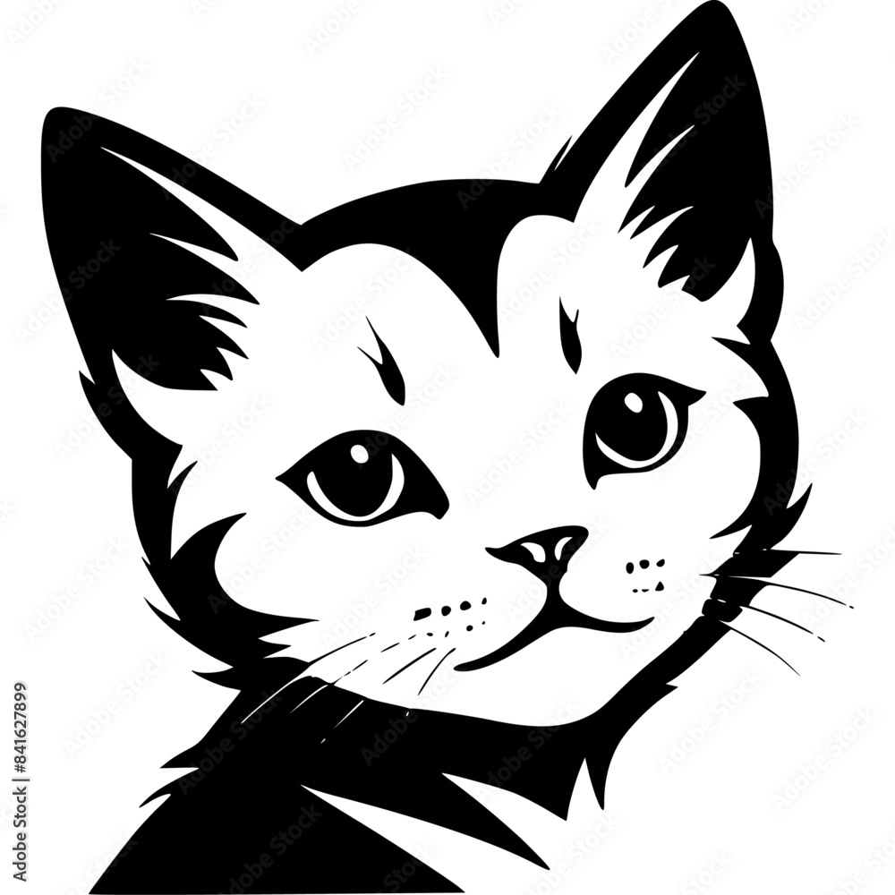Vector of a cat face on white background, Pet. Animals. Vector of a cat face on white background, Pet. Animals.