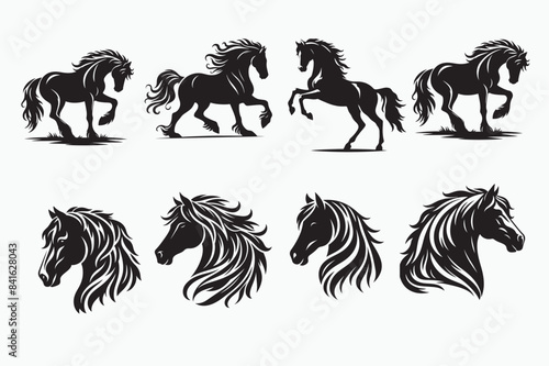 Horse silhouette vector illustration.eps