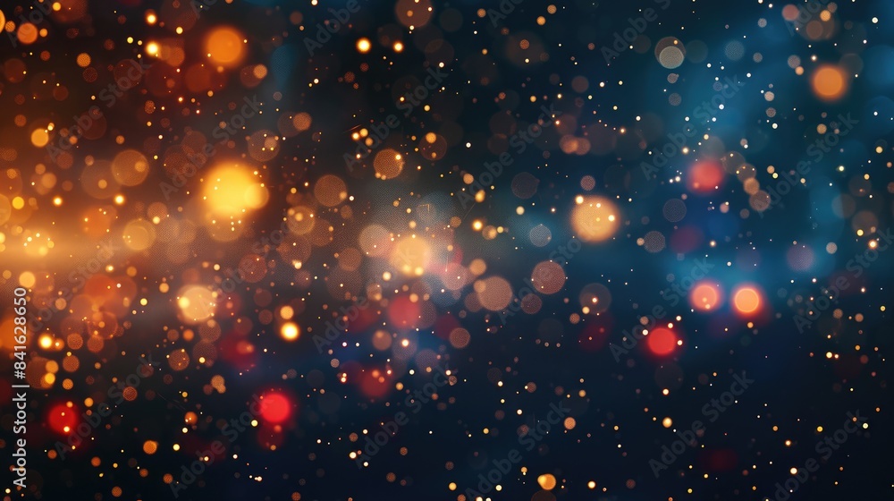 Obraz premium Elegant abstract background with blurred lights and stars for Christmas celebration