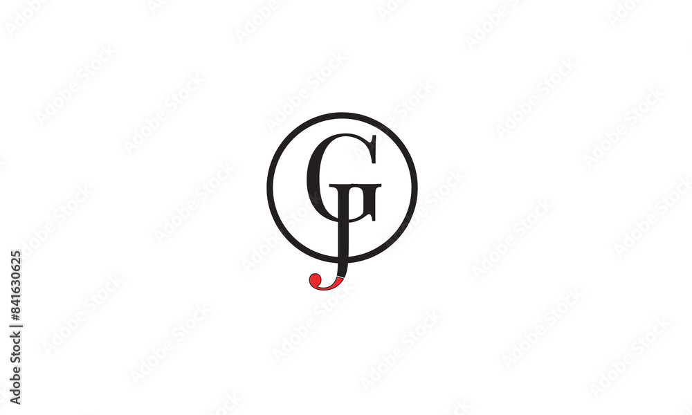GJ, JG , J, G Abstract Letters Logo Monogram GJ, JG , J, G Abstract Letters Logo Monogram