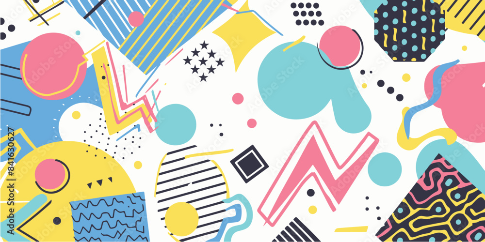 custom made wallpaper toronto digitalVector summer pattern with cute colorful elements in bright colors for cute textile, packaging, wrapping paper, wallpaper, card.