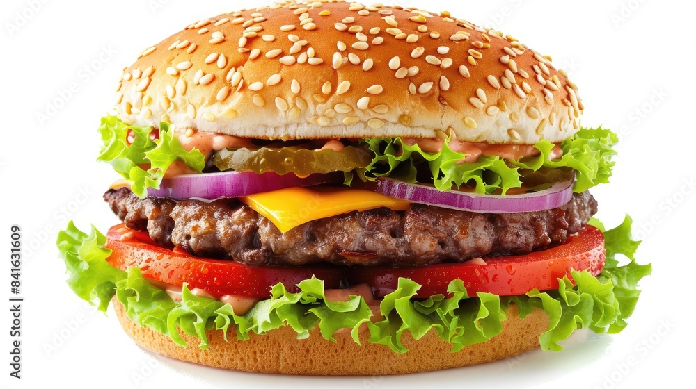 hamburger isolated on white hamburger isolated on white