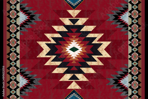 Фотография Geometric pattern rugs are suitable for a variety of decorating styles, including modern, minimalist, and even contemporary decorating
