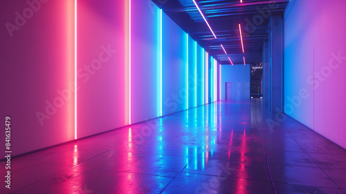 Schlanke Linien: Neonakzente in moderner Museumsarchitektur