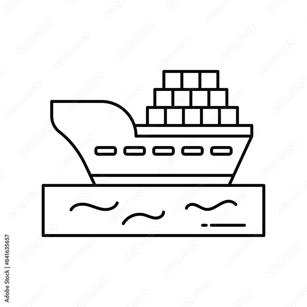 ship icon with white background vector stock illustration ship icon with white background vector stock illustration