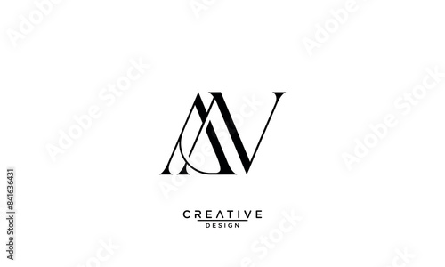 AN, NA, A, N, Abstract Letters Logo Monogram