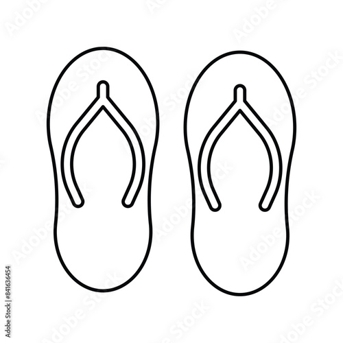 flip flops icon with white background vector stock illustration