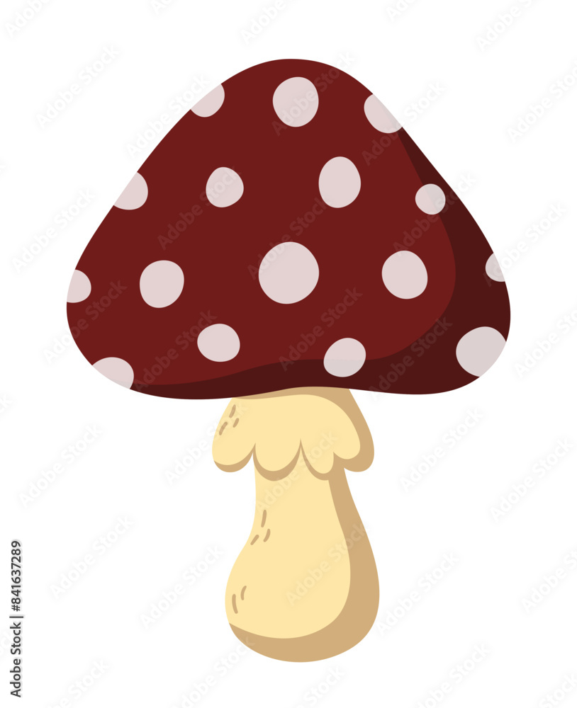 Vector hand drawn isolated mushroom Vector hand drawn isolated mushroom