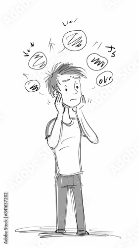 Overwhelmed Stick Figure Man: Coping with Mental Stress in Thought Bubble Scenarios