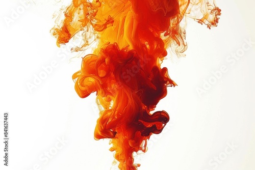 Ethereal red and yellow smoke form photo