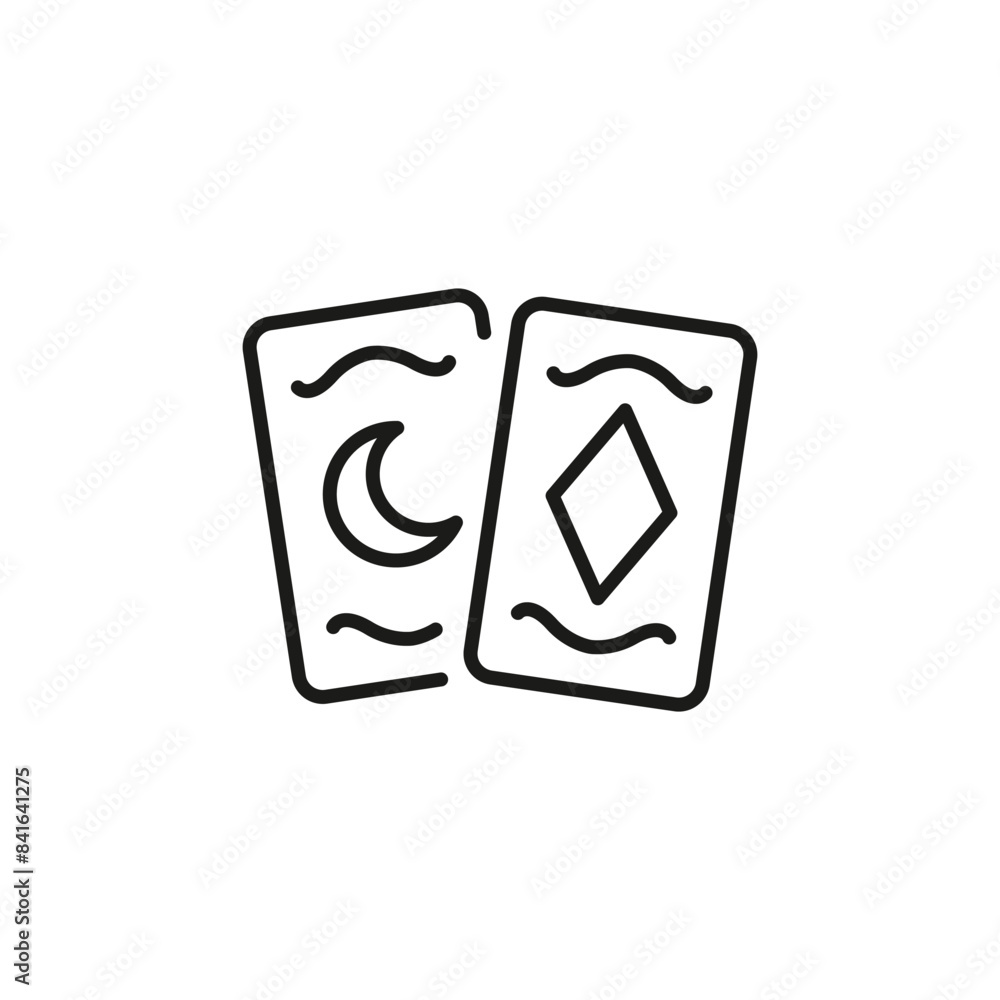 Tarot cards icon. Simple tarot cards icon for social media, app, and web design. Vector illustration. Tarot cards icon. Simple tarot cards icon for social media, app, and web design. Vector illustration.