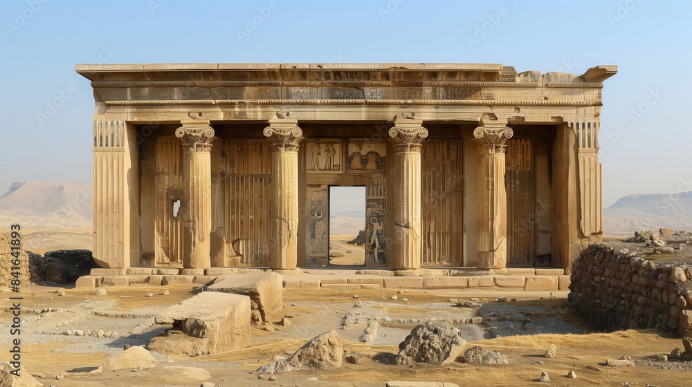 Obraz premium The remains of the Temple of Bel, a UNESCO World Heritage Site, in Palmyra, Syria