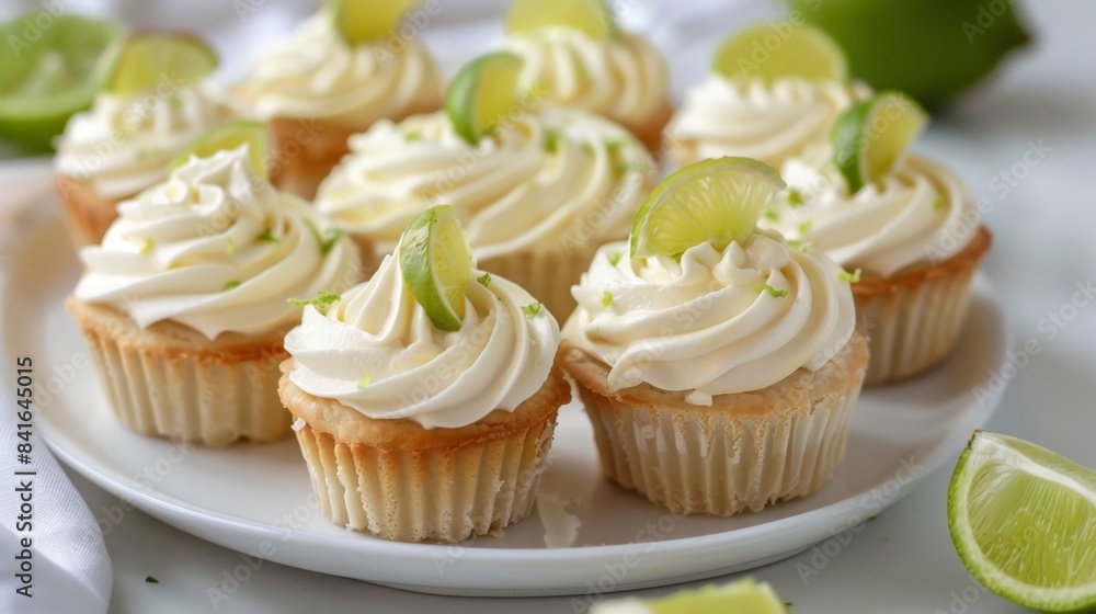 Mini Key Lime Pies. Key Lime Cupcakes with Cream Frosting Mini Key Lime Pies. Key Lime Cupcakes with Cream Frosting