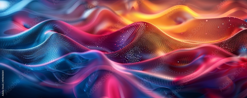 Abstract colorful Metallic Wavy Background. Generative AI Abstract colorful Metallic Wavy Background. Generative AI