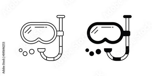 snorkel icon with white background vector stock illustration