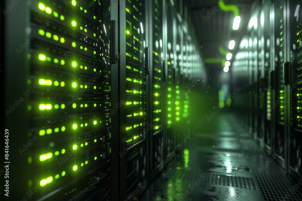 Data Center with Green Lights Data Center with Green Lights