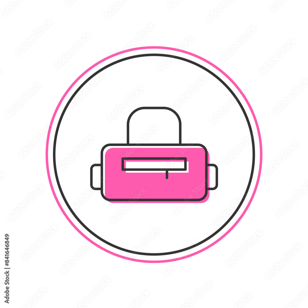 Filled outline Sport bag icon isolated on white background. Vector Filled outline Sport bag icon isolated on white background. Vector