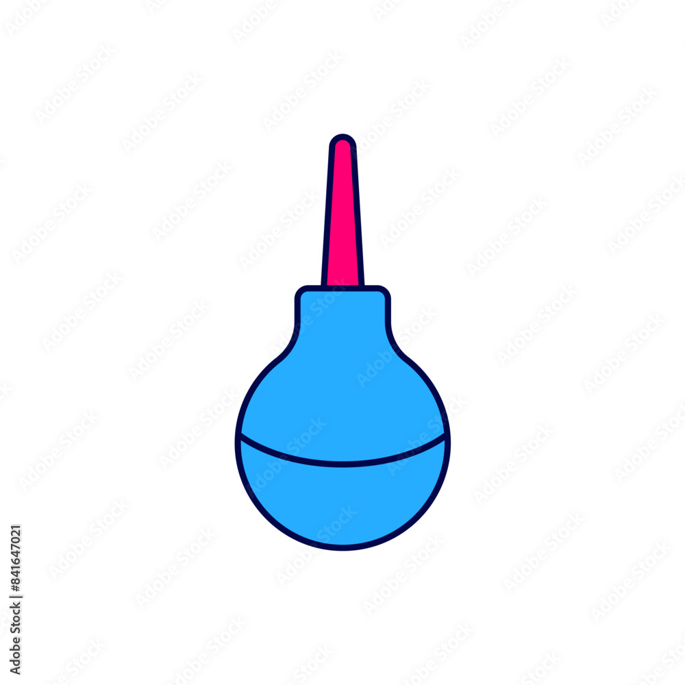 Filled outline Enema icon isolated on white background. Enema with a plastic tip. Medical pear. Vector Filled outline Enema icon isolated on white background. Enema with a plastic tip. Medical pear. Vector