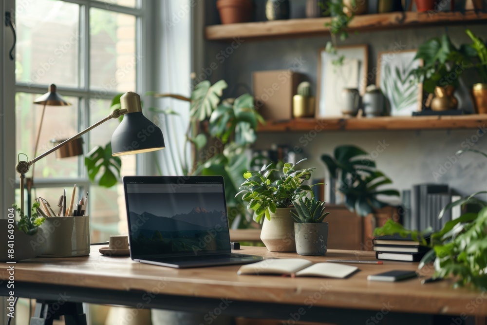 Remote Work in a Modern Home Office Setting - Professional Engaging in a Virtual Team Meeting Remote Work in a Modern Home Office Setting - Professional Engaging in a Virtual Team Meeting
