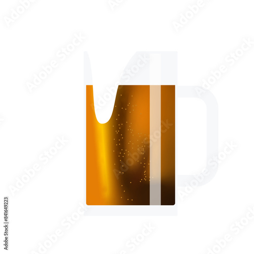 ジョッキから泡があふれるビール