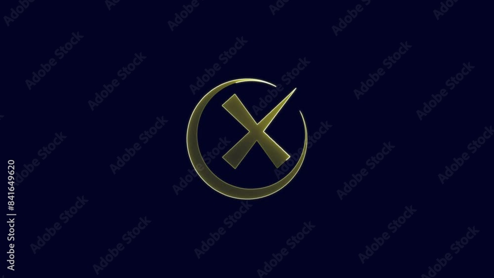 cross mark symbol of cancel, deny, wrong or incorrect in motion graphic animation. cross mark symbol of cancel, deny, wrong or incorrect in motion graphic animation.