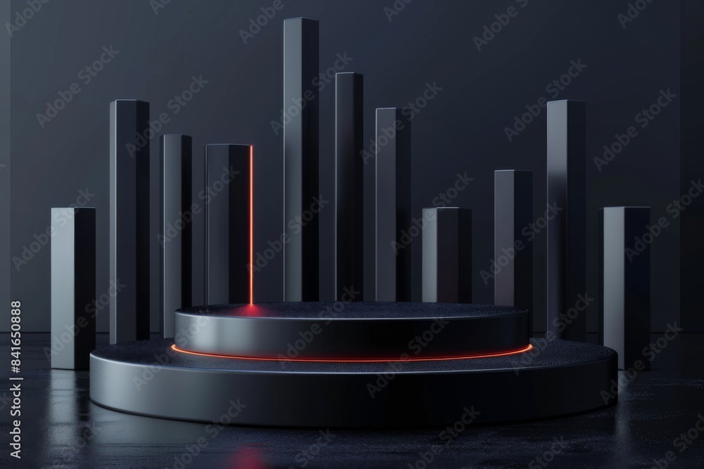Dark Modern Abstract Podium Dark Modern Abstract Podium