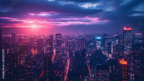 Wallpaper Mural Cyberpunk cityscapes with neon lights. Torontodigital.ca