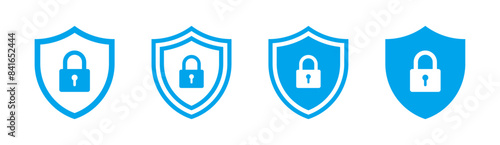 Security shield icon set