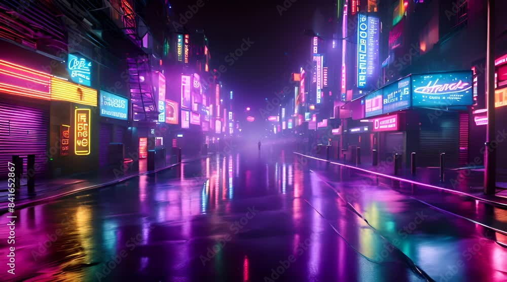 Red and Blue Neon Background. Futuristic Urban Art Red and Blue Neon Background. Futuristic Urban Art
