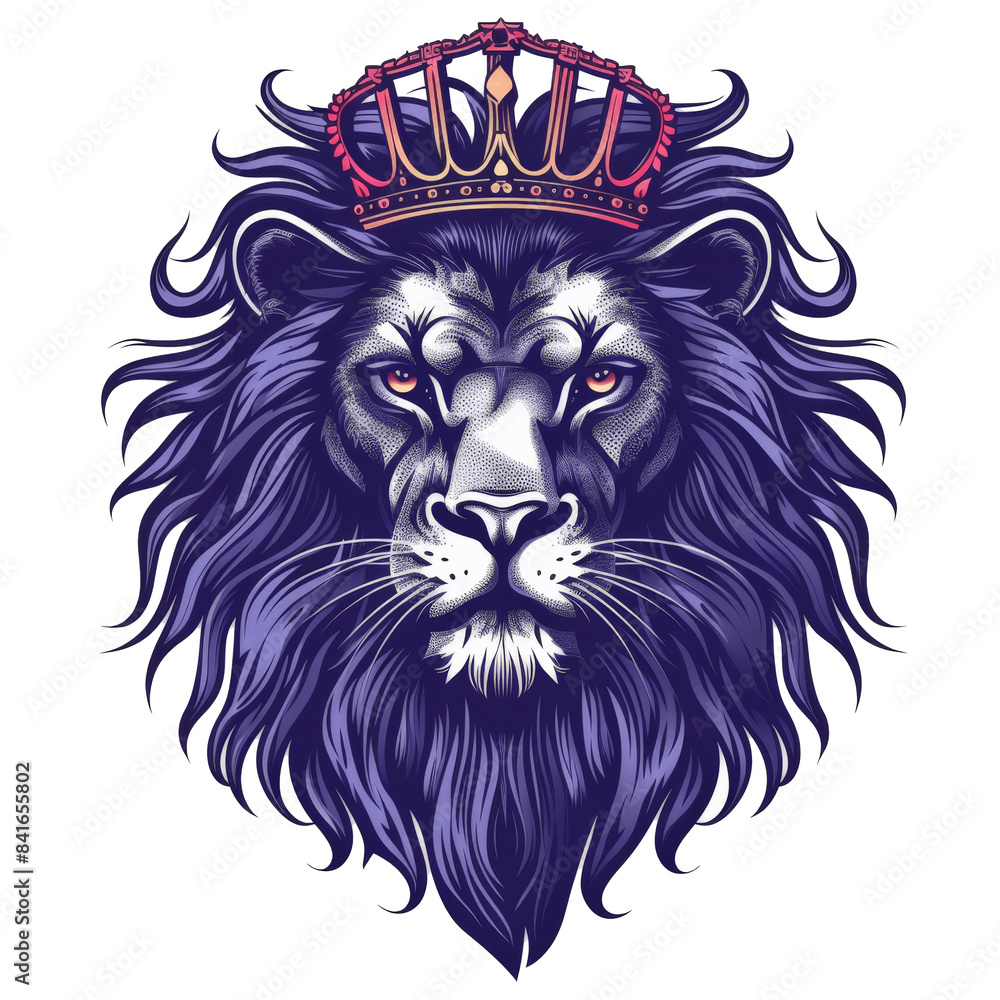 Traditional tattoo of a lion head with a crown.isolated on tranparent background.png Traditional tattoo of a lion head with a crown.isolated on tranparent background.png
