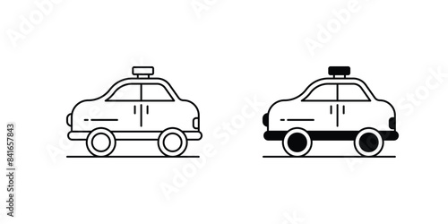 taxi icon with white background vector stock illustration