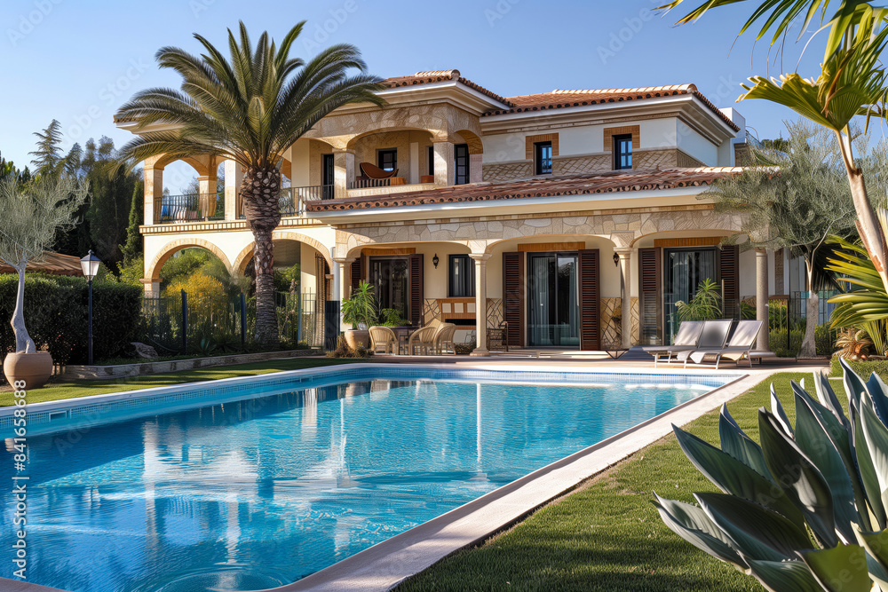 Fototapeta premium Villa with pool