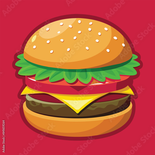 Burger vector art illustration