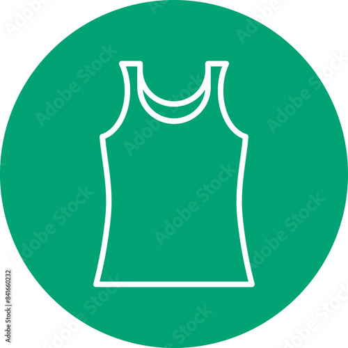 sleeveless Shirt line circle icon