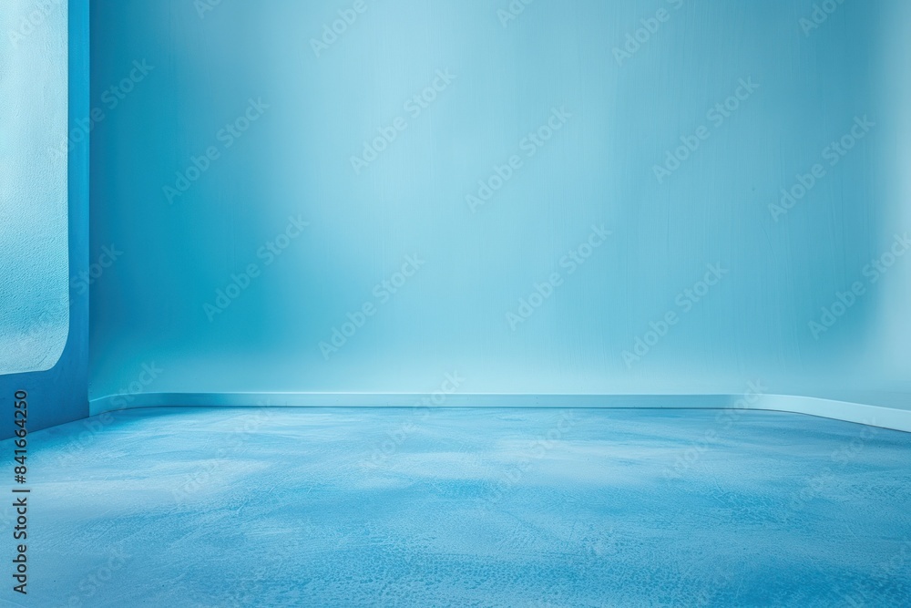 Blue textured room with minimalist design