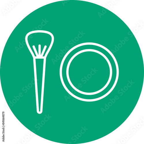 Blush icon line circle icon