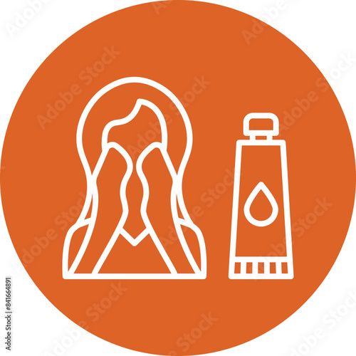 Face cleanser line circle icon