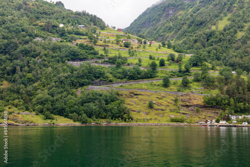 Norway landscape on a cloudy summer day.