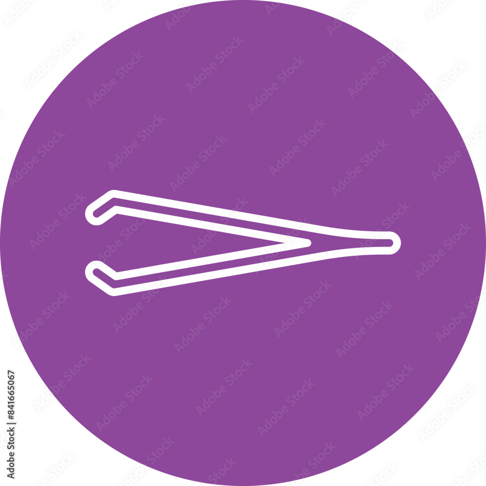 Tweezers icon line circle icon Tweezers icon line circle icon