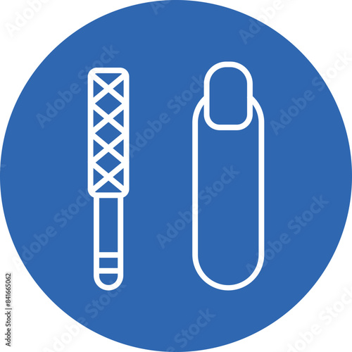 Nail file icon line circle icon