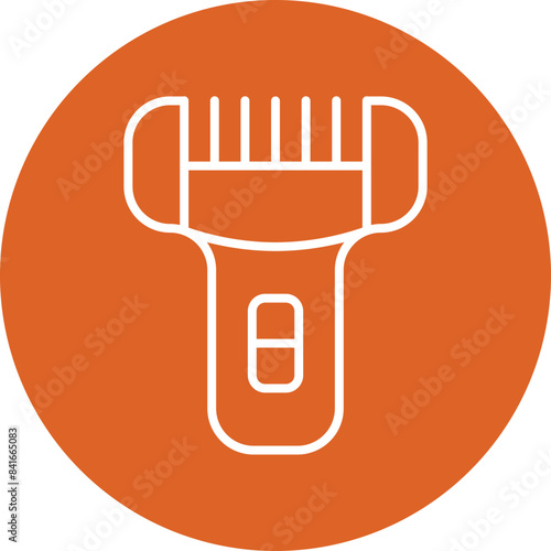Epilator line circle icon