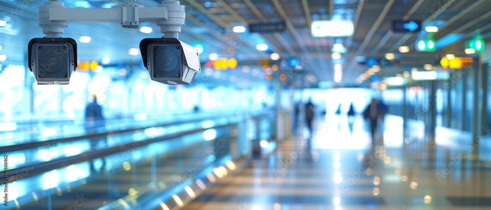 Advanced Airport Security Systems Technology Close-Up with Vibrant Colors and Varied Angles Advanced Airport Security Systems Technology Close-Up with Vibrant Colors and Varied Angles