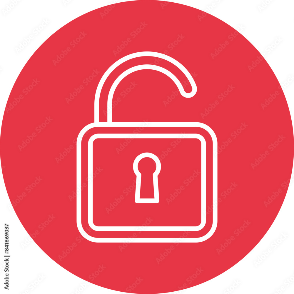 Unlock line circle icon Unlock line circle icon