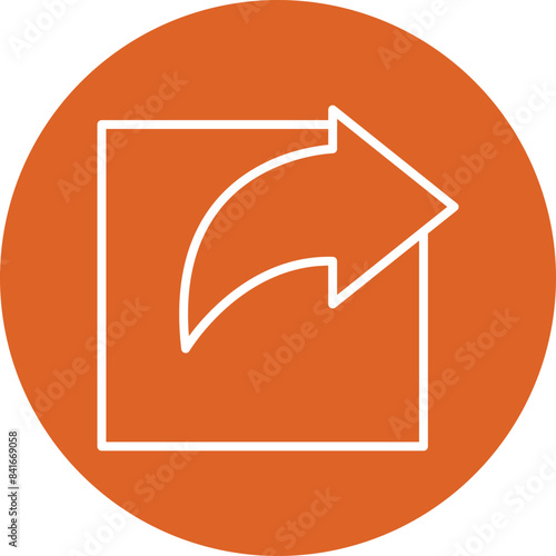 Share line circle icon