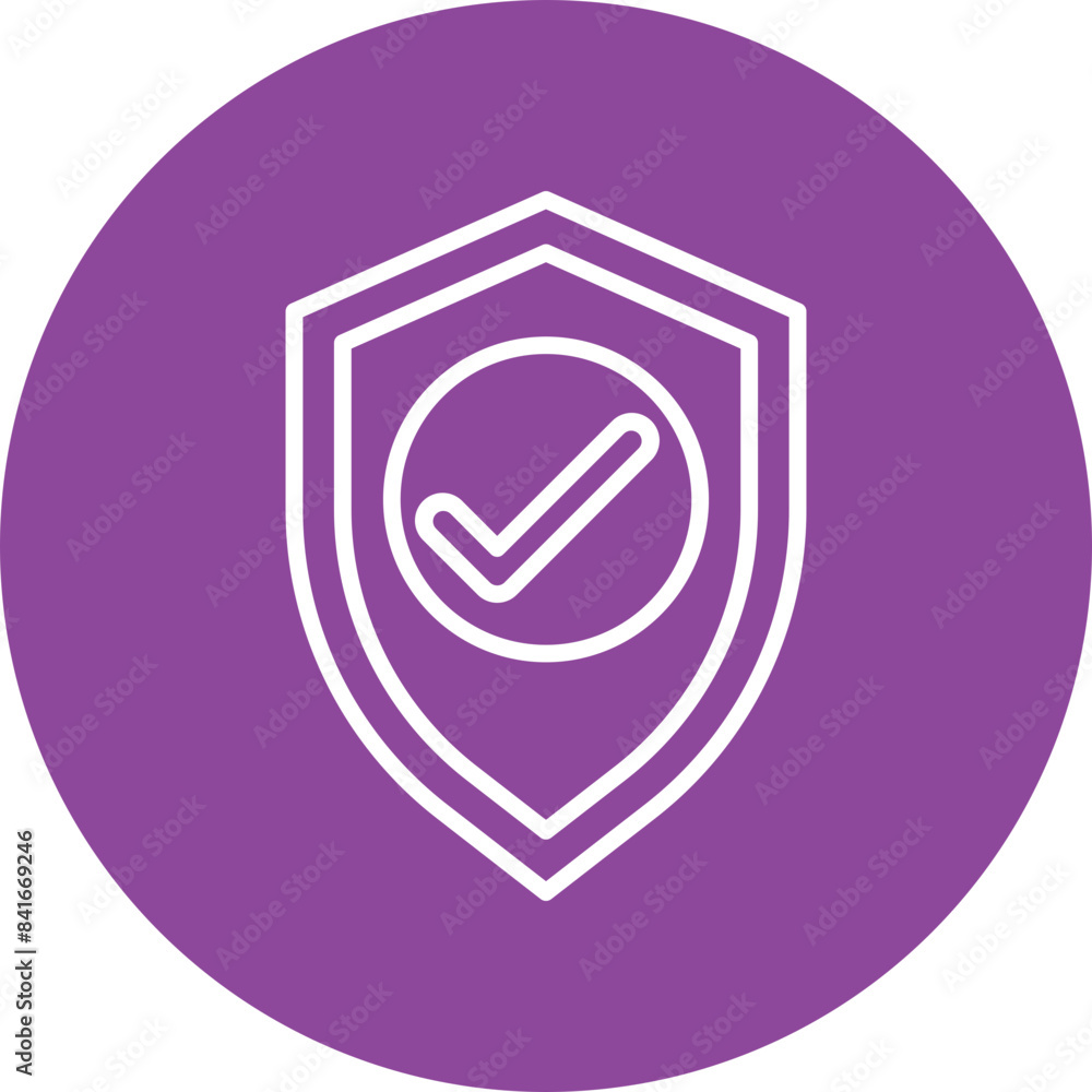 Protection icon line circle icon Protection icon line circle icon